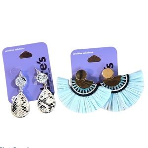 Claire's Drops Earrings set of 2